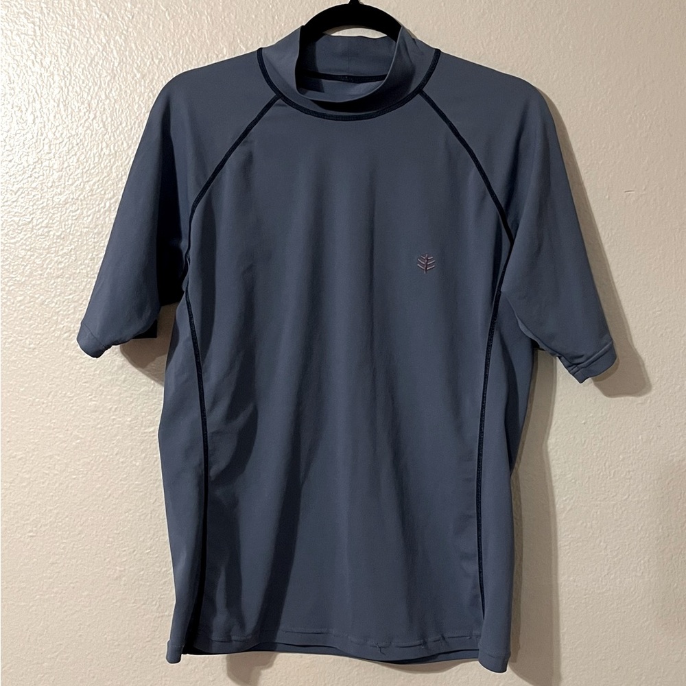 Coolibar Men's Tulum Short Sleeve Surf Rash Guard